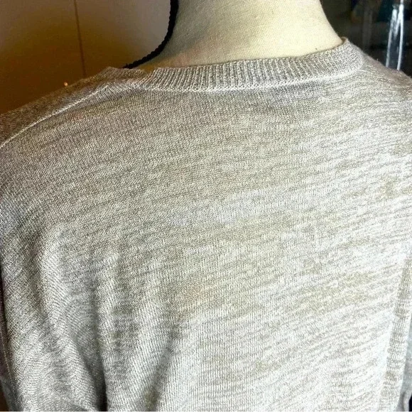Joie Calee V-Neck Knit Sweater in Beige/Gold Size S - Picture 12 of 13